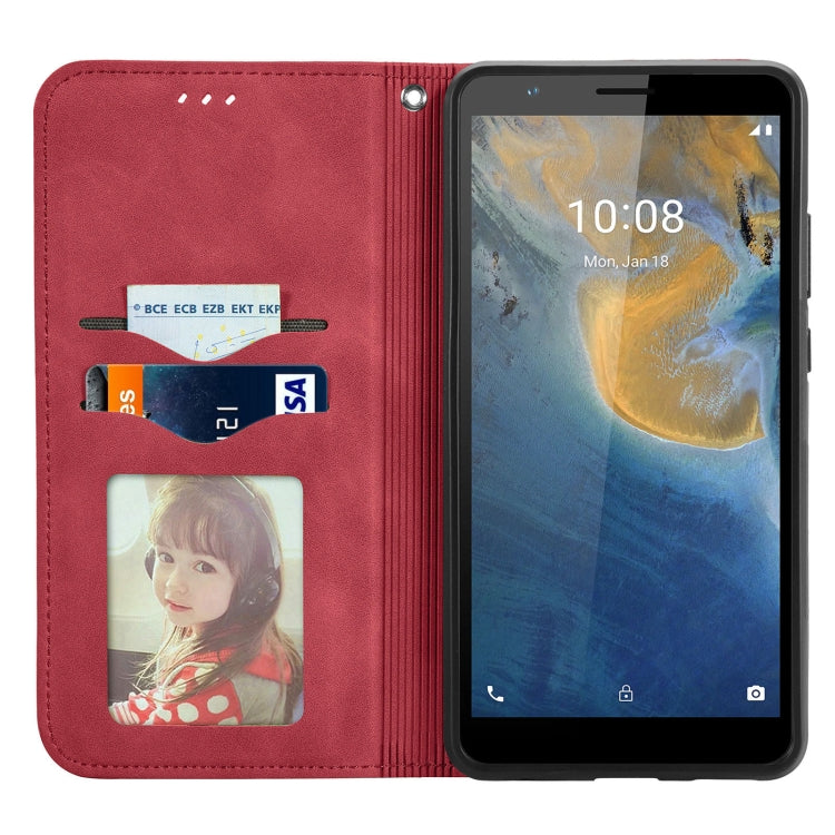 For ZTE Blade A31 Retro Skin Feel Magnetic Horizontal Flip Leather Phone Case