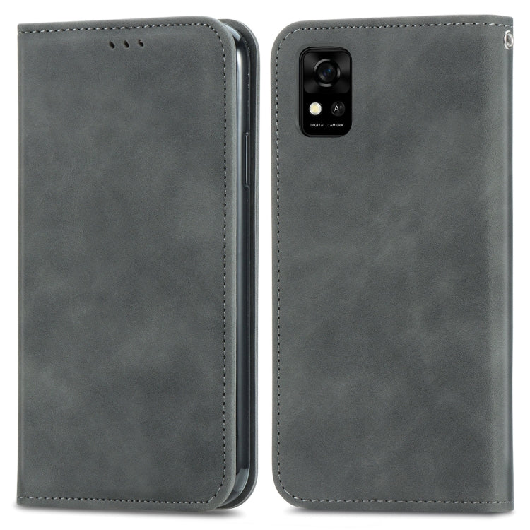 For ZTE Blade A31 Retro Skin Feel Magnetic Horizontal Flip Leather Phone Case