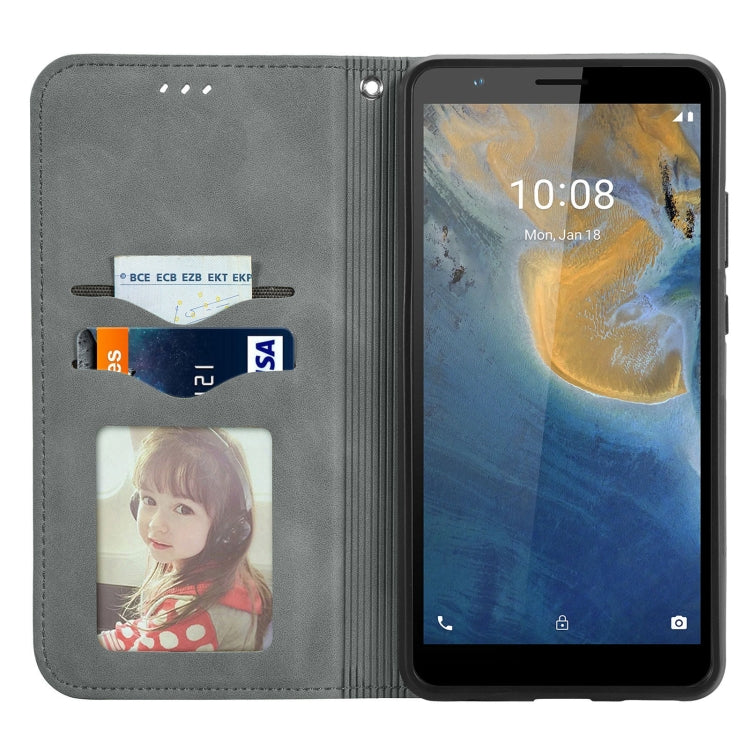 For ZTE Blade A31 Retro Skin Feel Magnetic Horizontal Flip Leather Phone Case