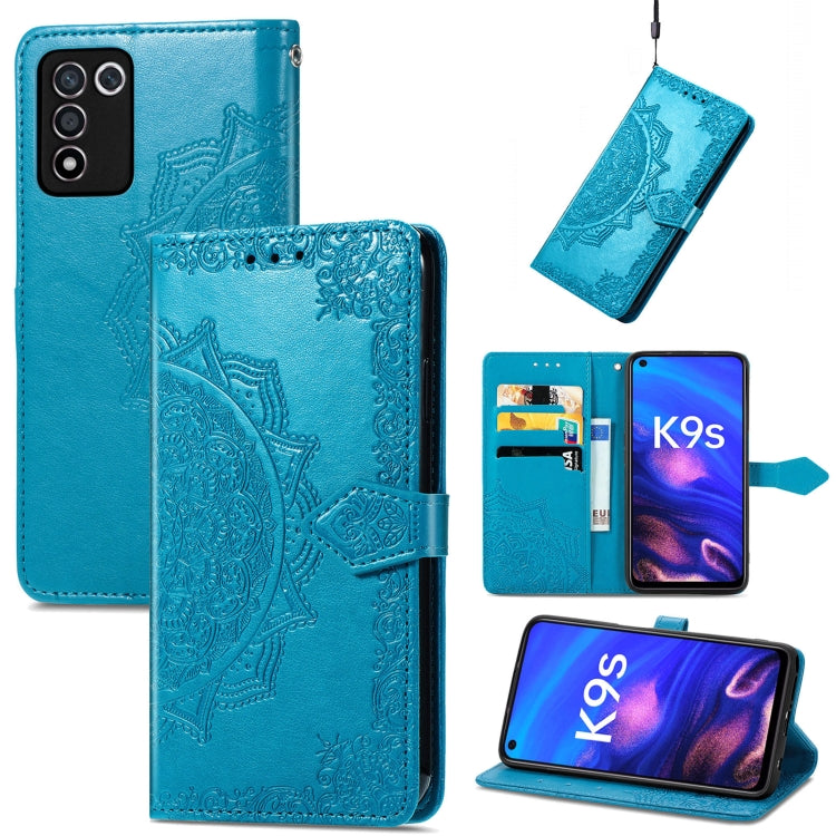 For OPPO K9s Mandala Flower Embossed Horizontal Flip Leather Phone Case