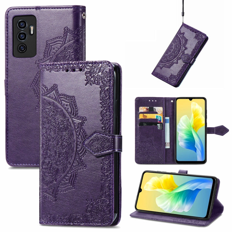 For vivo S10e Mandala Flower Embossed Horizontal Flip Leather Phone Case