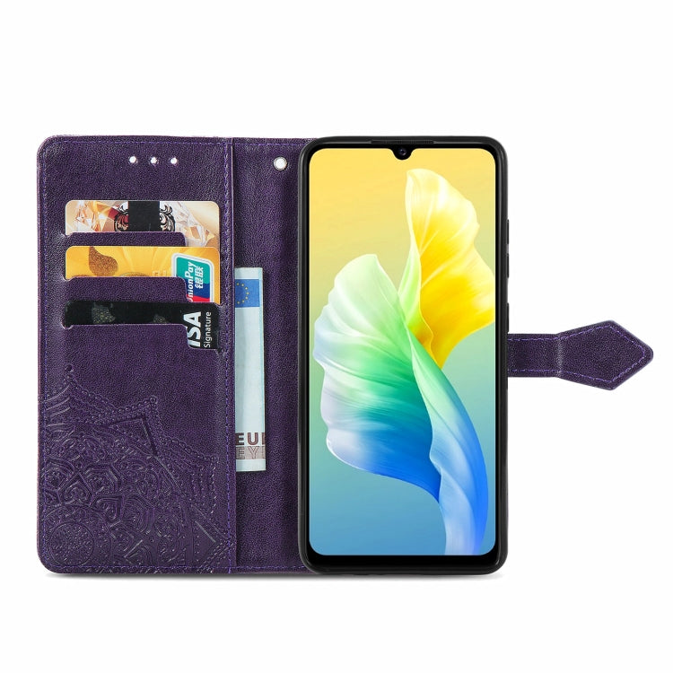 For vivo S10e Mandala Flower Embossed Horizontal Flip Leather Phone Case