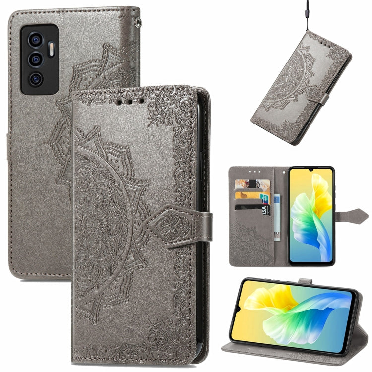 For vivo S10e Mandala Flower Embossed Horizontal Flip Leather Phone Case