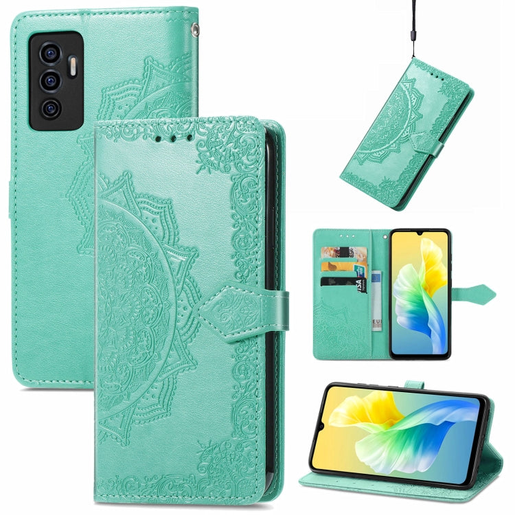 For vivo S10e Mandala Flower Embossed Horizontal Flip Leather Phone Case