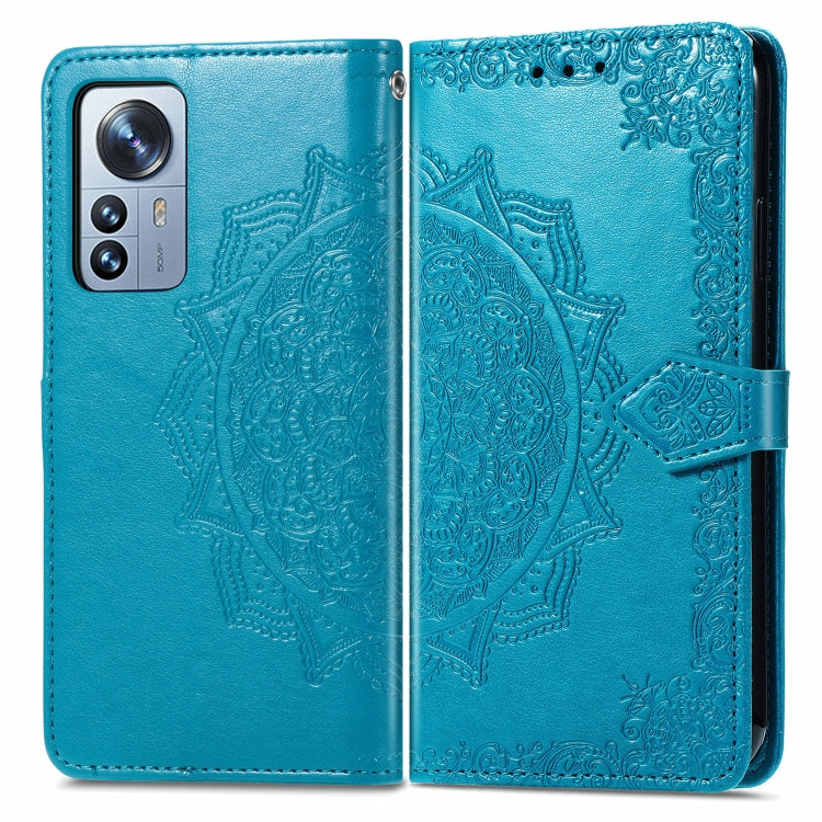 For Xiaomi 12 Pro Mandala Flower Embossed Horizontal Flip Leather Phone Case