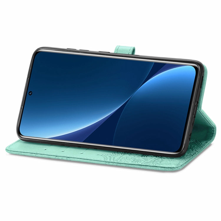 For Xiaomi 12 Pro Mandala Flower Embossed Horizontal Flip Leather Phone Case