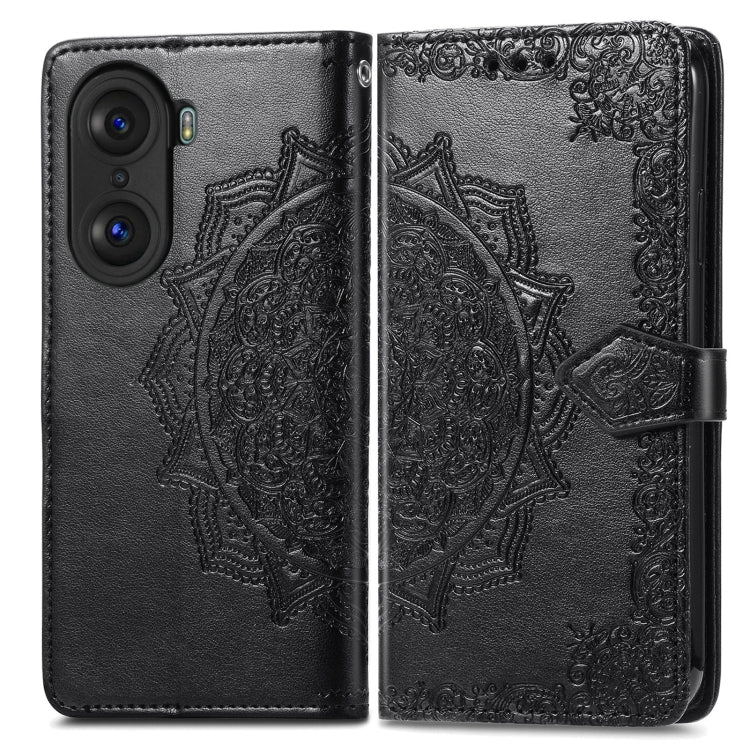For Honor 60 Pro Mandala Flower Embossed Horizontal Flip Leather Phone Case