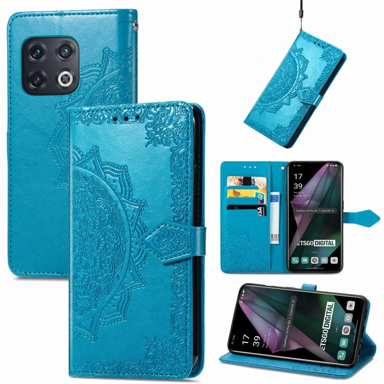 For OnePlus 10 Pro Mandala Flower Embossed Horizontal Flip Leather Phone Case