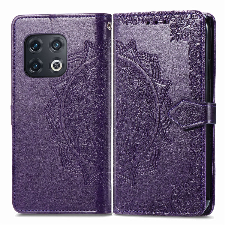 For OnePlus 10 Pro Mandala Flower Embossed Horizontal Flip Leather Phone Case
