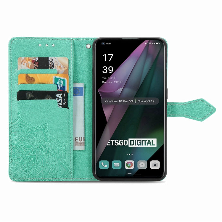 For OnePlus 10 Pro Mandala Flower Embossed Horizontal Flip Leather Phone Case