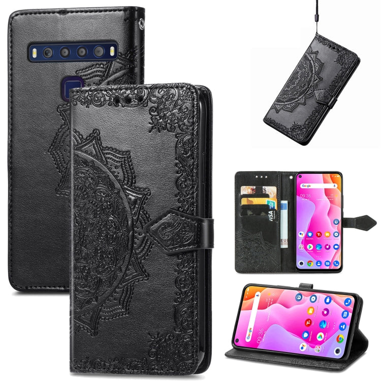 For TCL 10L Mandala Flower Embossed Horizontal Flip Leather Phone Case