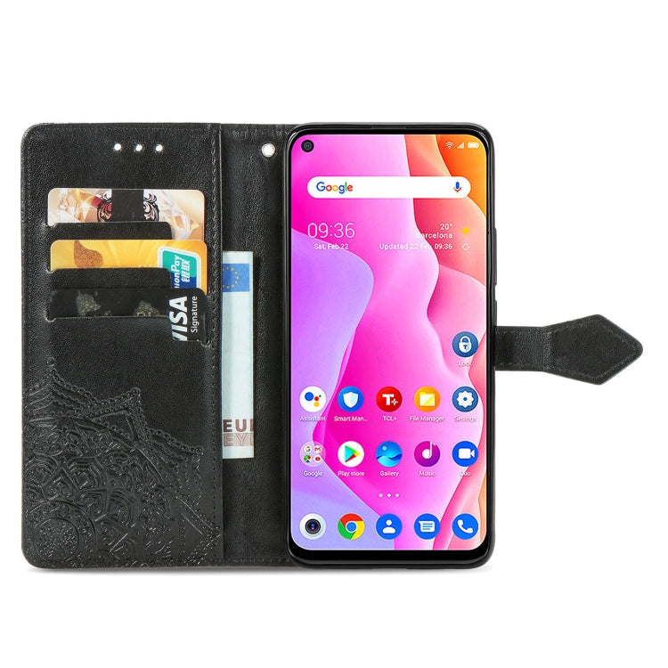 For TCL 10L Mandala Flower Embossed Horizontal Flip Leather Phone Case