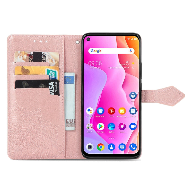 For TCL 10L Mandala Flower Embossed Horizontal Flip Leather Phone Case