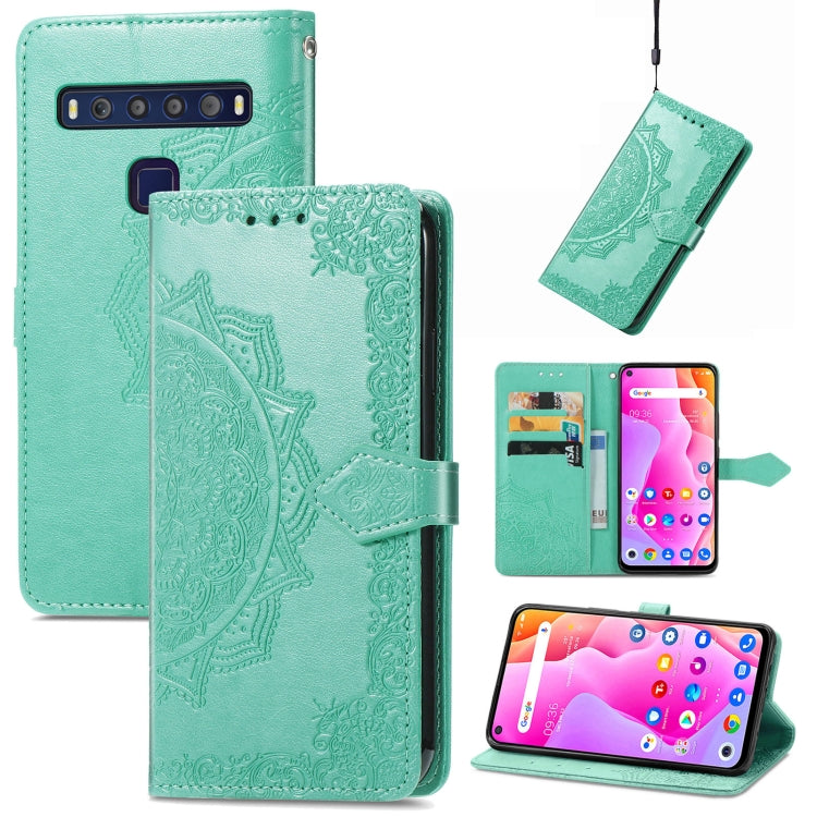 For TCL 10L Mandala Flower Embossed Horizontal Flip Leather Phone Case