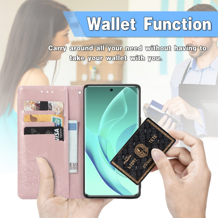 For TCL 10L Mandala Flower Embossed Horizontal Flip Leather Phone Case