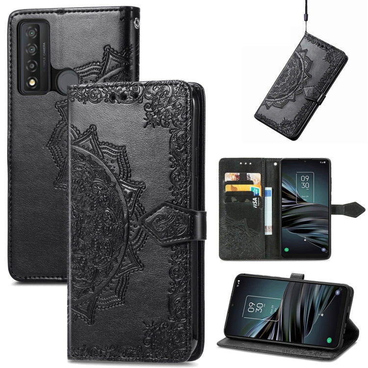 For TCL 20 XE Mandala Flower Embossed Horizontal Flip Leather Phone Case