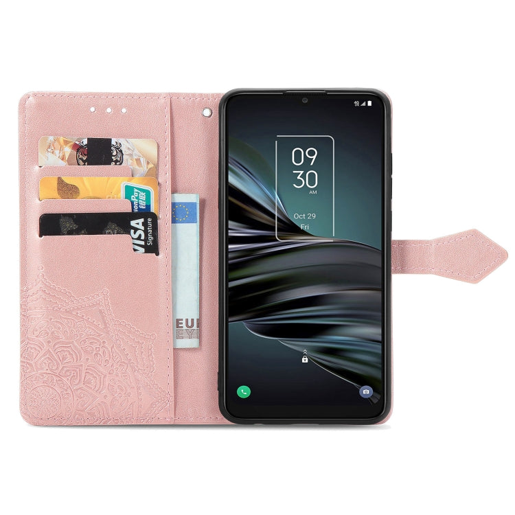 For TCL 20 XE Mandala Flower Embossed Horizontal Flip Leather Phone Case