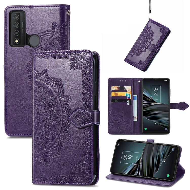 For TCL 20 XE Mandala Flower Embossed Horizontal Flip Leather Phone Case