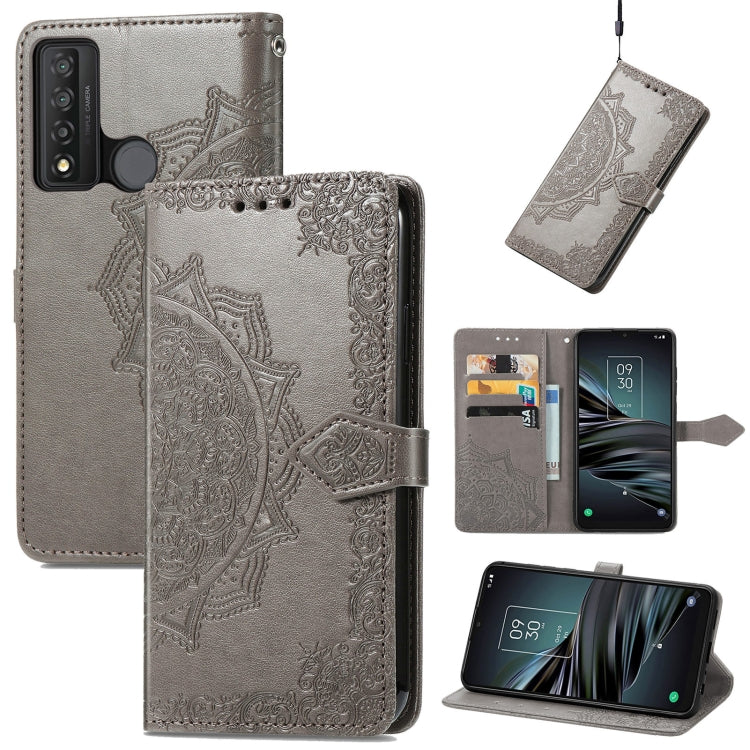 For TCL 20 XE Mandala Flower Embossed Horizontal Flip Leather Phone Case