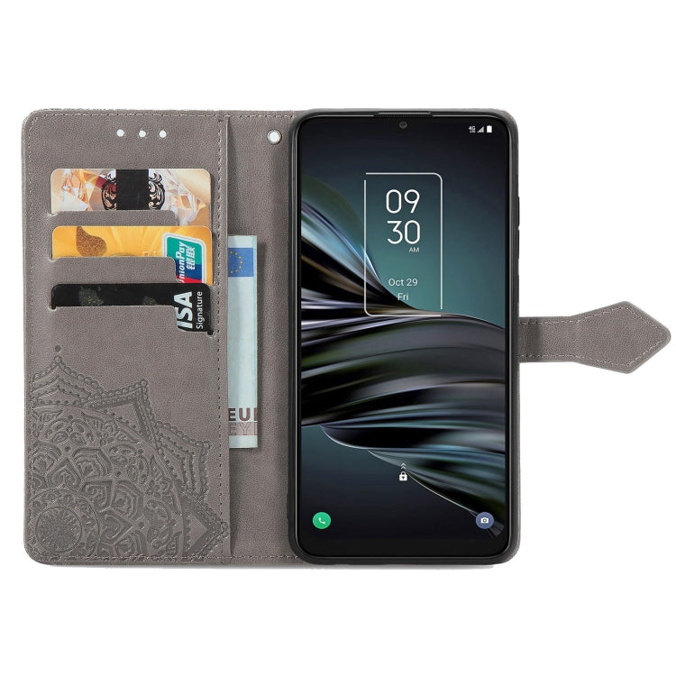 For TCL 20 XE Mandala Flower Embossed Horizontal Flip Leather Phone Case