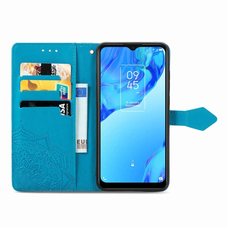 For TCL 20B Mandala Flower Embossed Horizontal Flip Leather Phone Case