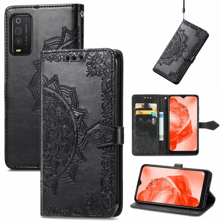 For TCL 205 Mandala Flower Embossed Horizontal Flip Leather Phone Case