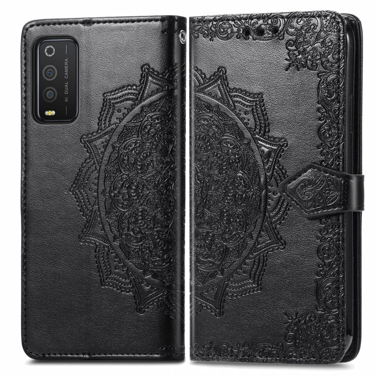 For TCL 205 Mandala Flower Embossed Horizontal Flip Leather Phone Case