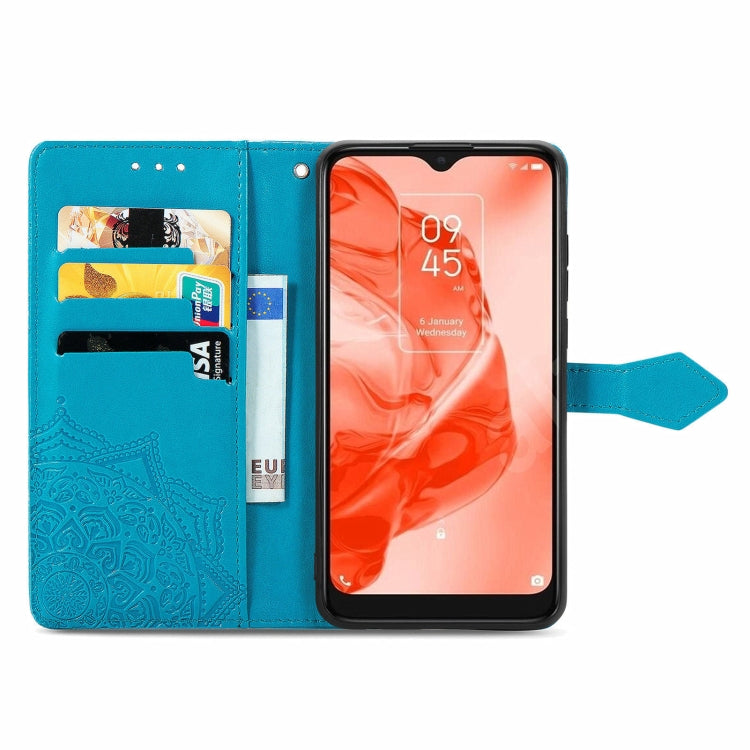 For TCL 205 Mandala Flower Embossed Horizontal Flip Leather Phone Case