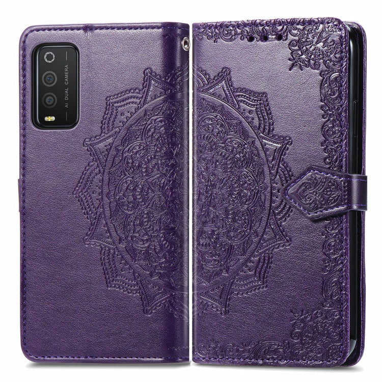 For TCL 205 Mandala Flower Embossed Horizontal Flip Leather Phone Case