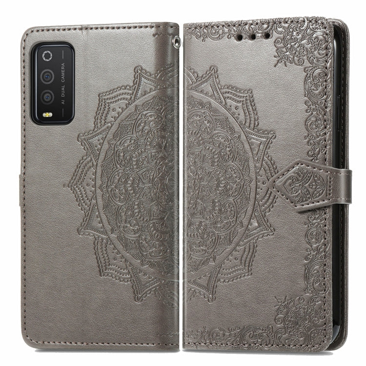 For TCL 205 Mandala Flower Embossed Horizontal Flip Leather Phone Case