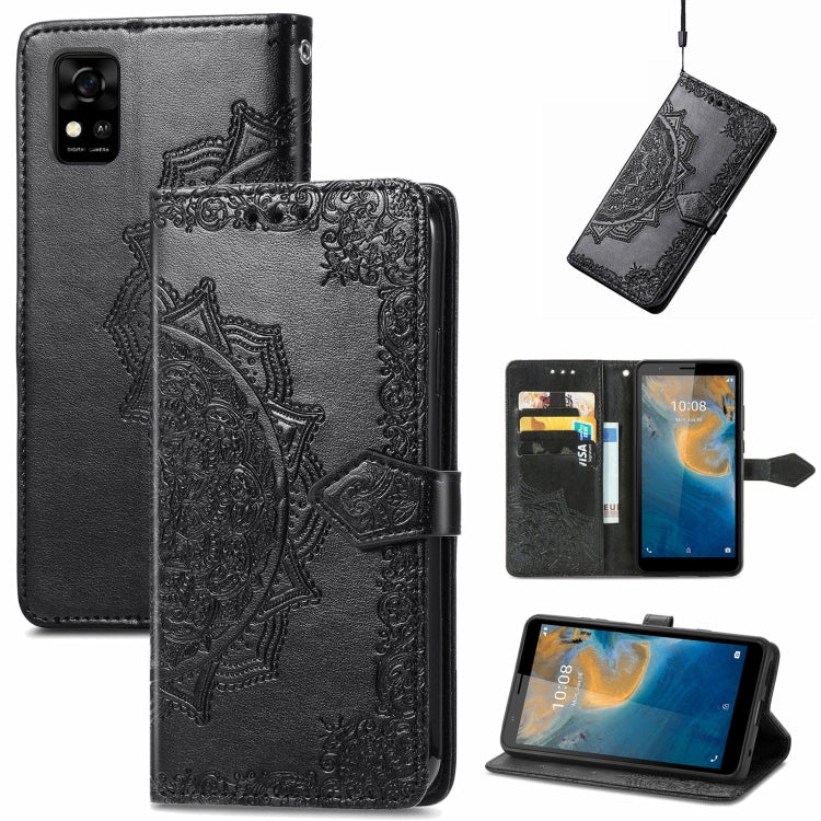 For ZTE Blade A31 Mandala Flower Embossed Horizontal Flip Leather Phone Case