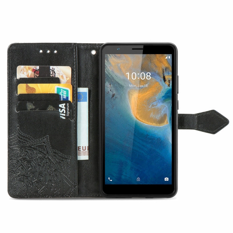 For ZTE Blade A31 Mandala Flower Embossed Horizontal Flip Leather Phone Case