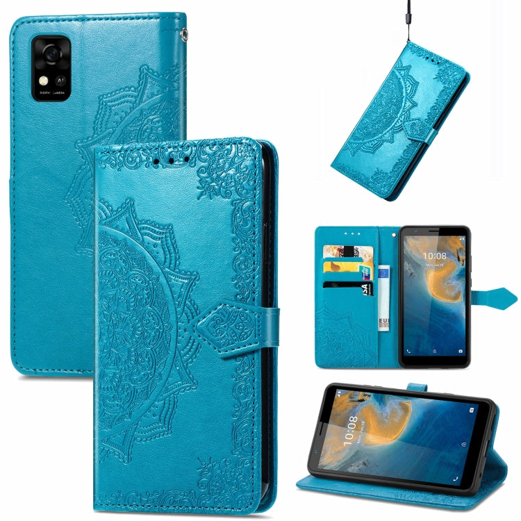 For ZTE Blade A31 Mandala Flower Embossed Horizontal Flip Leather Phone Case