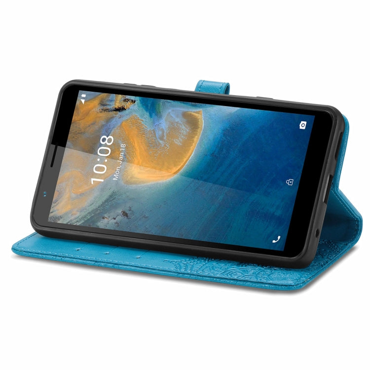 For ZTE Blade A31 Mandala Flower Embossed Horizontal Flip Leather Phone Case