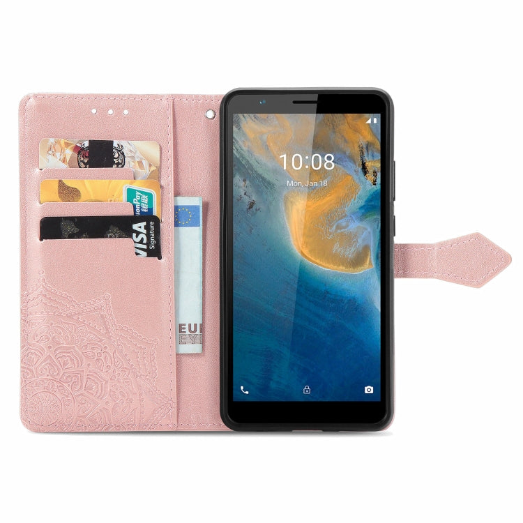 For ZTE Blade A31 Mandala Flower Embossed Horizontal Flip Leather Phone Case