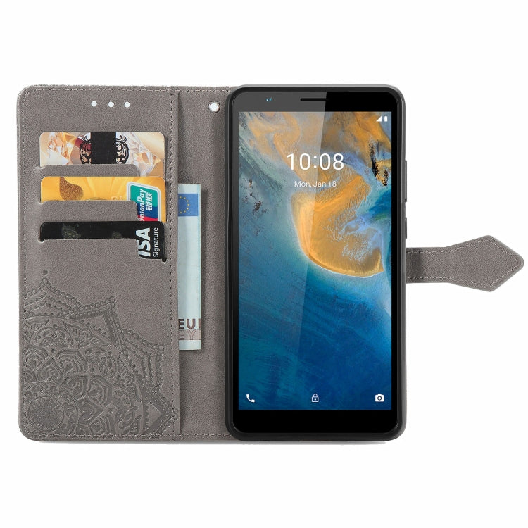 For ZTE Blade A31 Mandala Flower Embossed Horizontal Flip Leather Phone Case