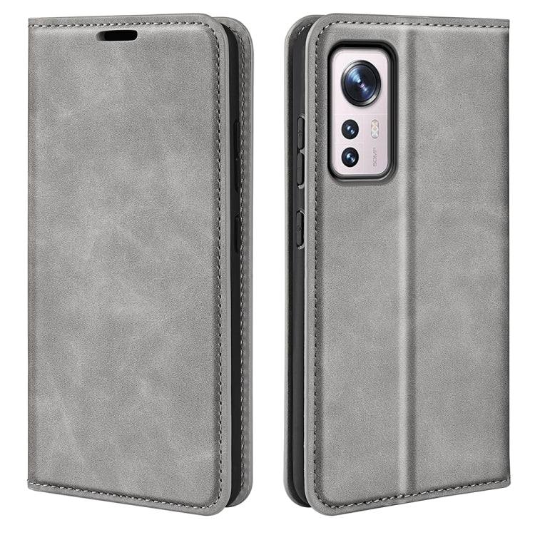 For Xiaomi 12 Retro-skin Magnetic Suction Leather Phone Case