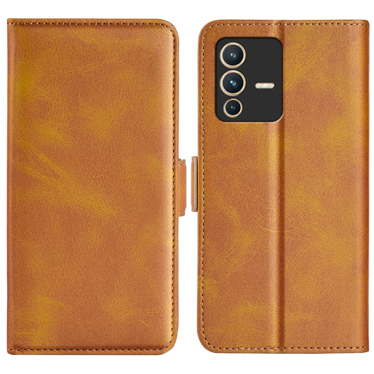 For vivo S12 Pro Dual-side Magnetic Buckle Flip Leather Phone Case