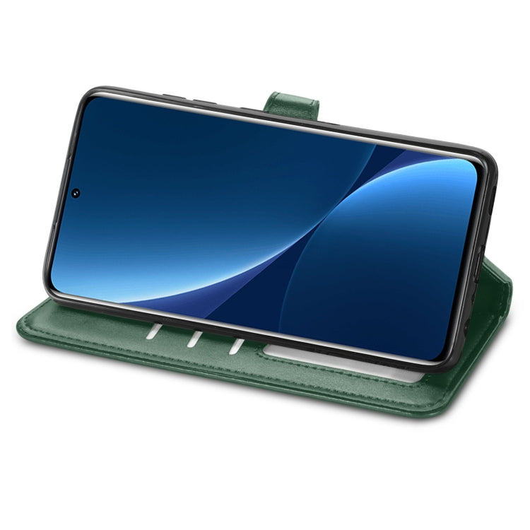 For Xiaomi 12 Pro Solid Color Leather Buckle Phone Case