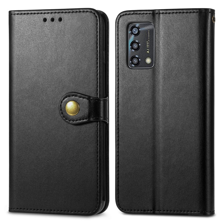 For OPPO A95 5G Solid Color Leather Buckle Phone Case