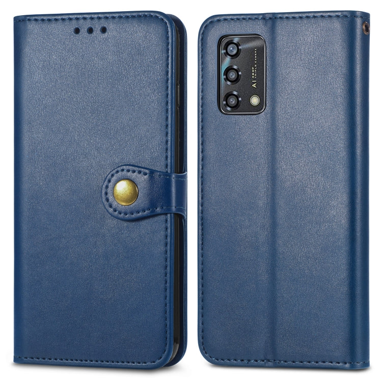 For OPPO A95 5G Solid Color Leather Buckle Phone Case