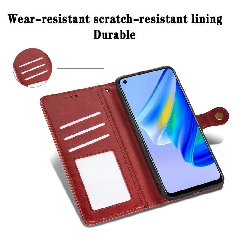 For vivo Y15s Solid Color Leather Buckle Phone Case