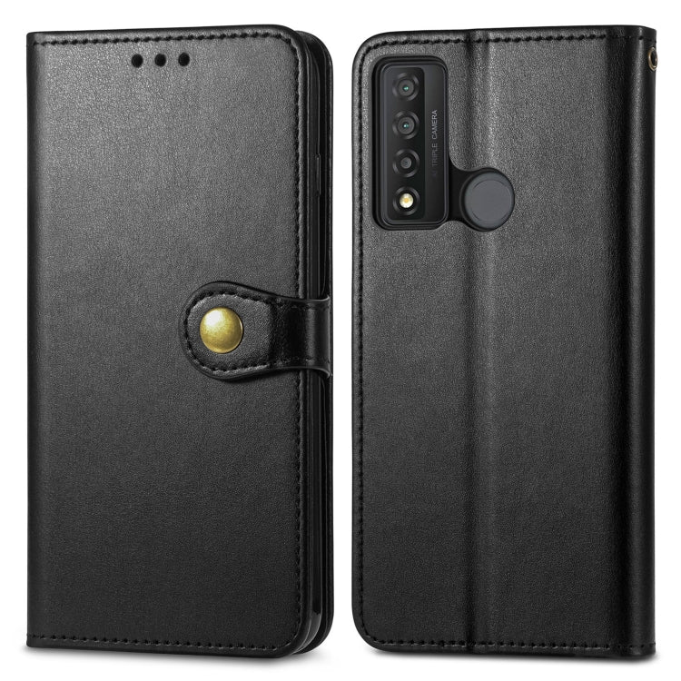 For TCL 20 XE Solid Color Leather Buckle Phone Case