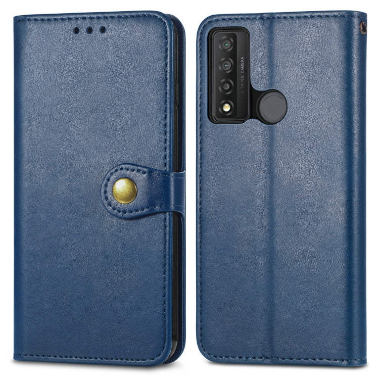 For TCL 20 XE Solid Color Leather Buckle Phone Case