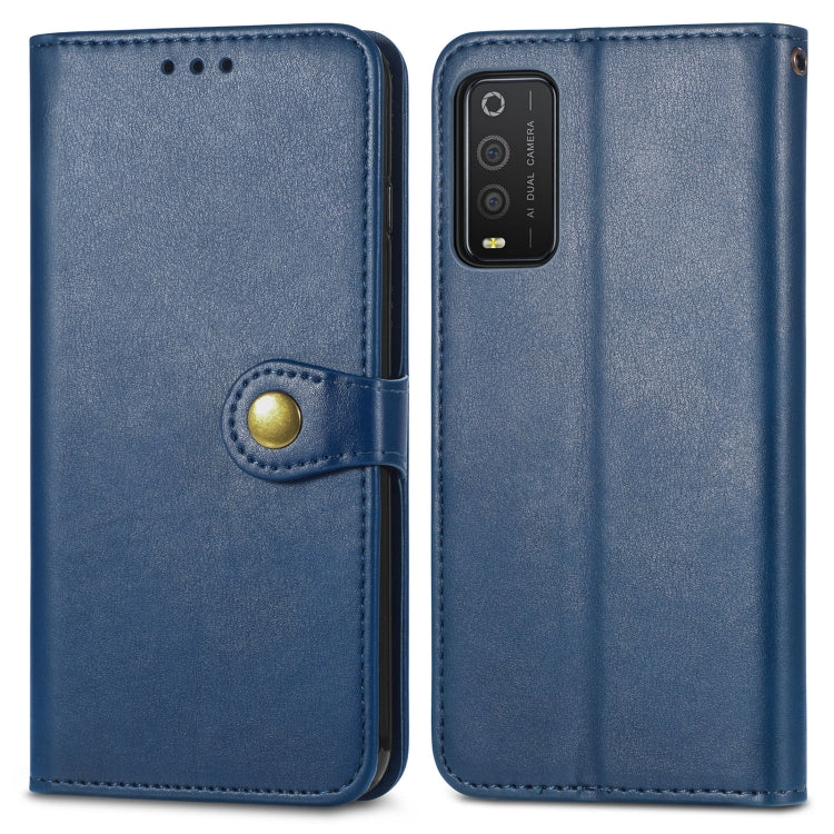 For TCL 205 Solid Color Leather Buckle Phone Case