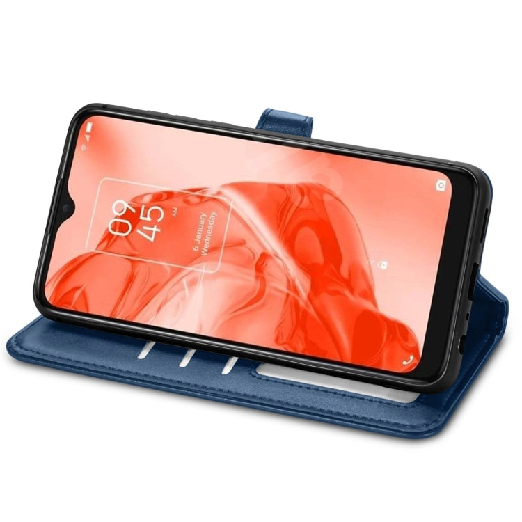 For TCL 205 Solid Color Leather Buckle Phone Case