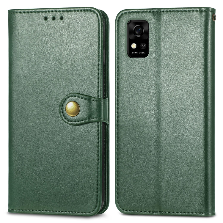 For ZTE Blade A31 Solid Color Leather Buckle Phone Case