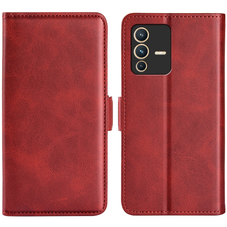 For vivo S12 Dual-side Magnetic Buckle Flip Leather Phone Case
