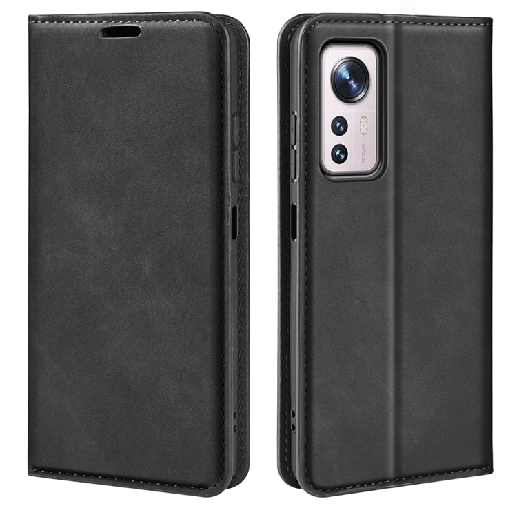 For Xiaomi 12 Pro Retro-skin Magnetic Suction Leather Phone Case