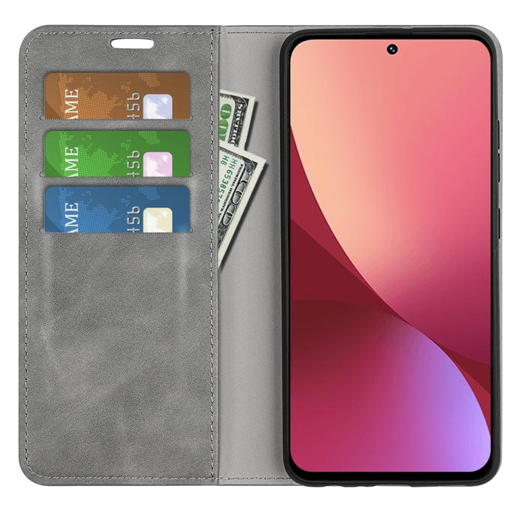 For Xiaomi 12 Pro Retro-skin Magnetic Suction Leather Phone Case
